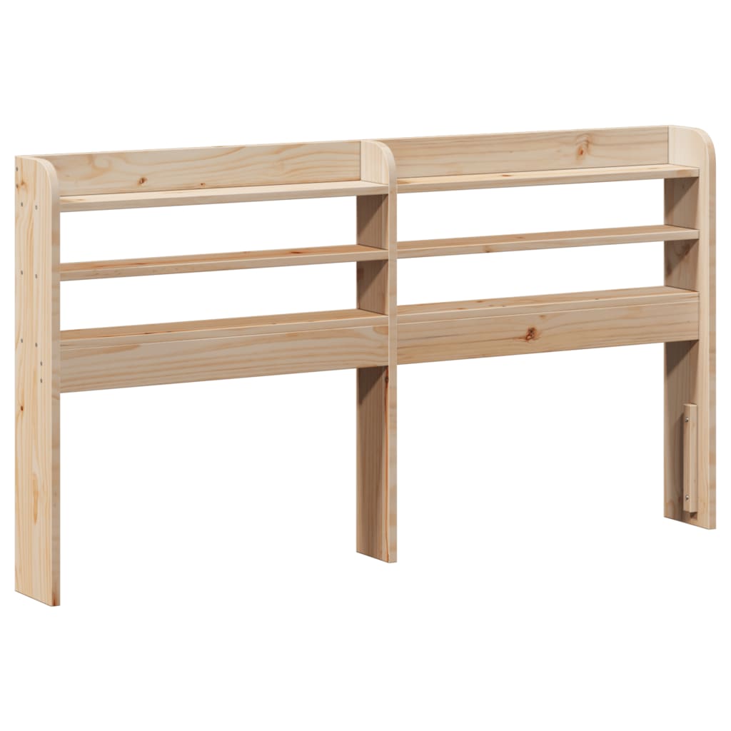 sengeramme med sengegavl 135x190 cm massivt fyrretræ hvid