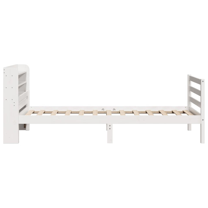Sengeramme med hovedgærde uden madras Hvid 100x200 cm