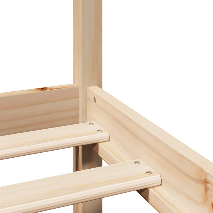 sengeramme med sengegavl 75x190 cm massivt fyrretræ