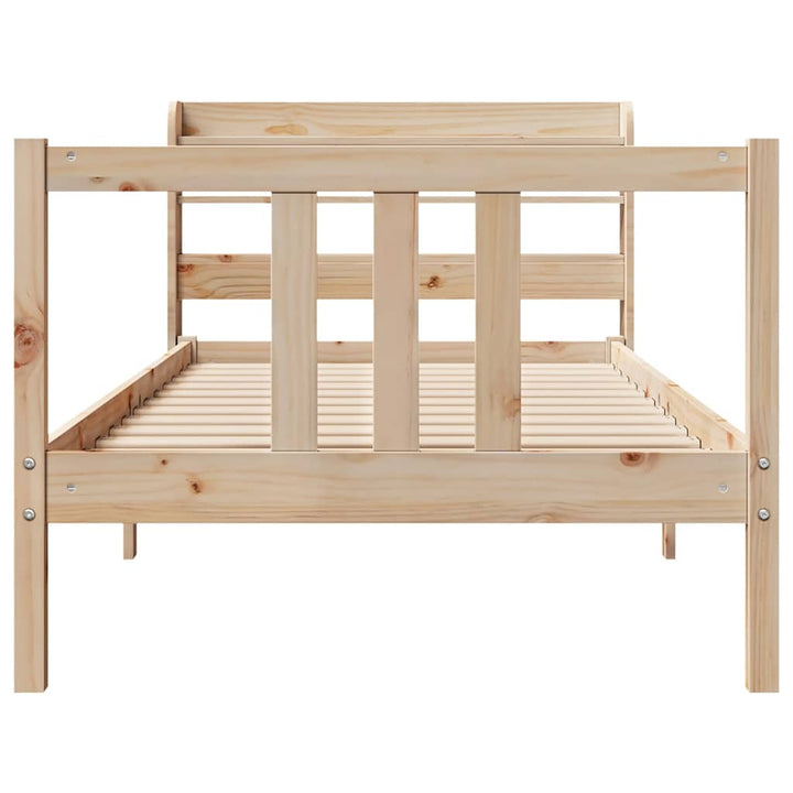 sengeramme med sengegavl 90x190 cm massivt fyrretræ