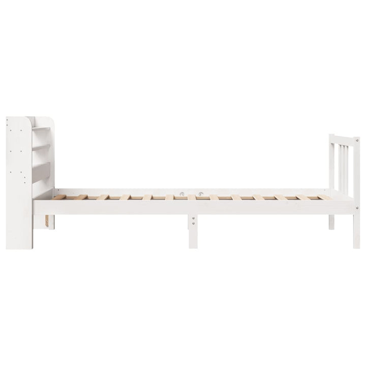 Sengeramme med hovedgærde uden madras Hvid 90x200 cm