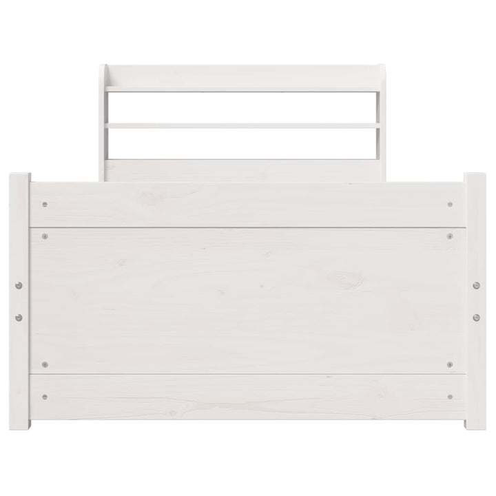 Sengeramme med hovedgærde uden madras Hvid 90x190 cm