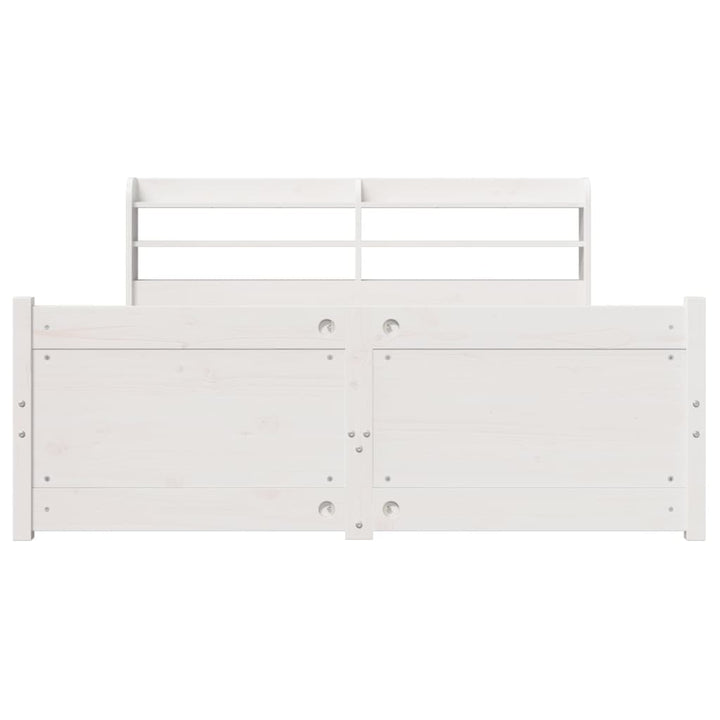 Sengeramme med hovedgærde uden madras Hvid 140x190 cm