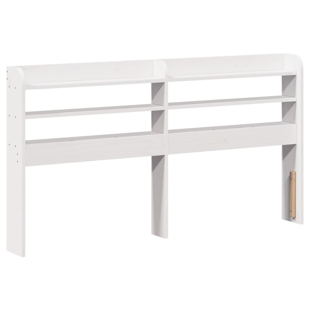 Sengeramme med hovedgærde uden madras Hvid 140x190 cm