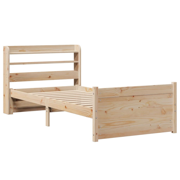 sengeramme med sengegavl 90x200 cm massivt fyrretræ