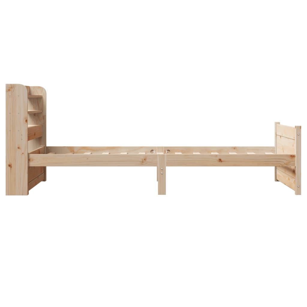 sengeramme med sengegavl 90x200 cm massivt fyrretræ
