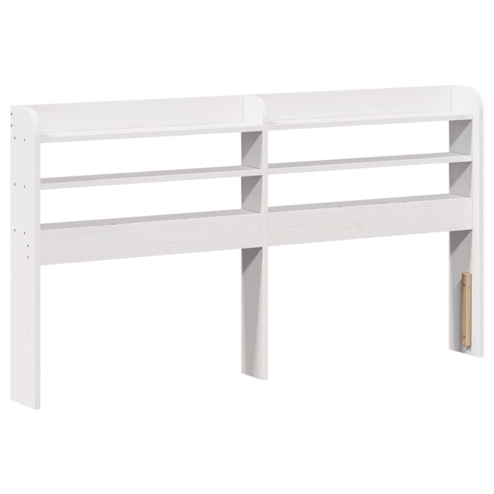 sengeramme med sengegavl 150x200 cm massivt fyrretræ hvid