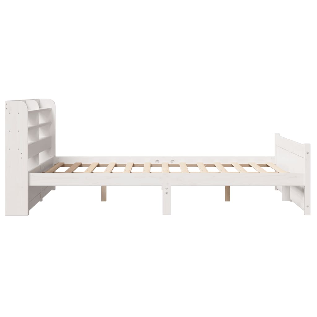 Sengeramme med hovedgærde uden madras Hvid 160x200 cm