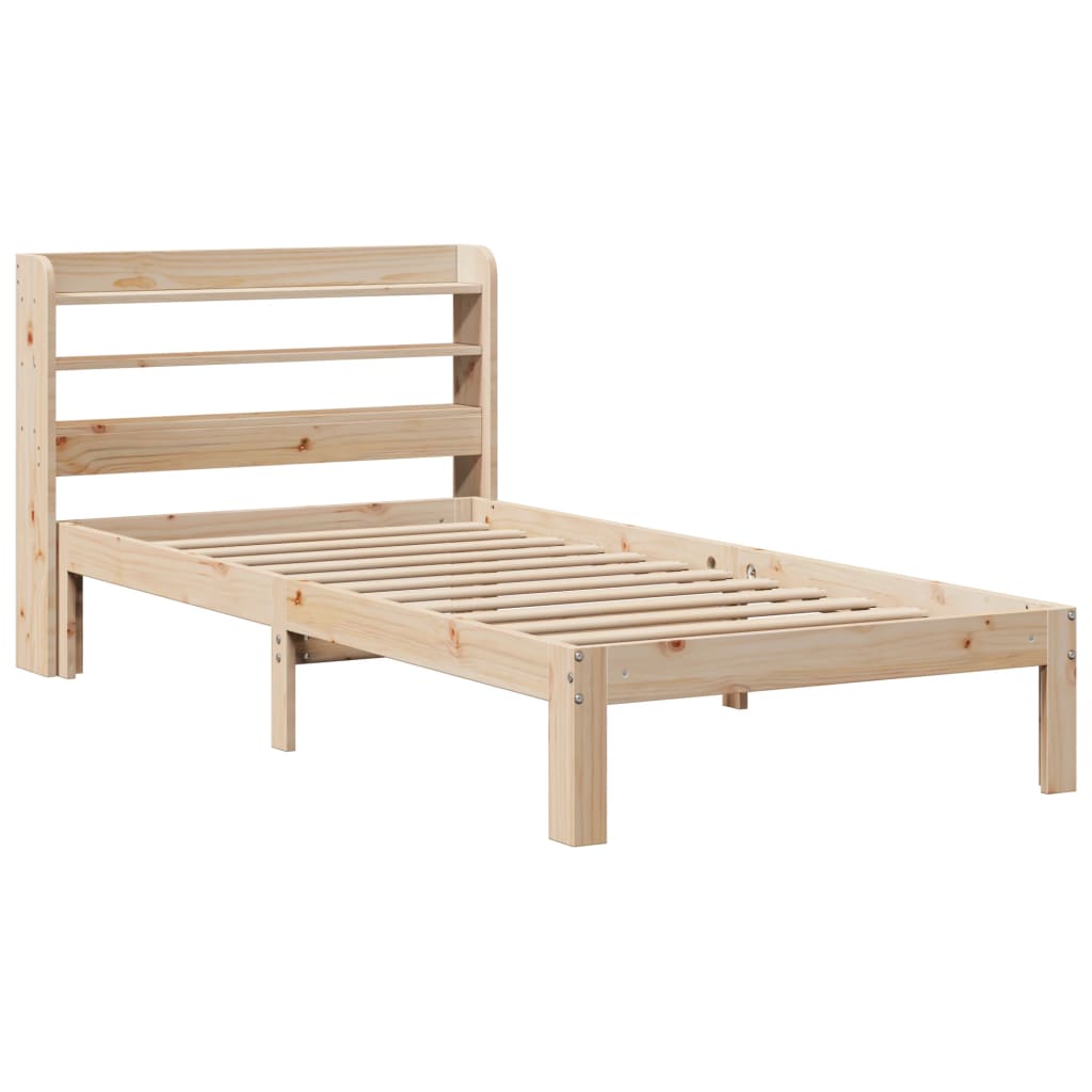 sengeramme med sengegavl 90x200 cm massivt fyrretræ