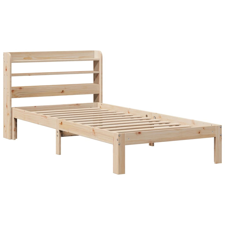 sengeramme med sengegavl 90x200 cm massivt fyrretræ