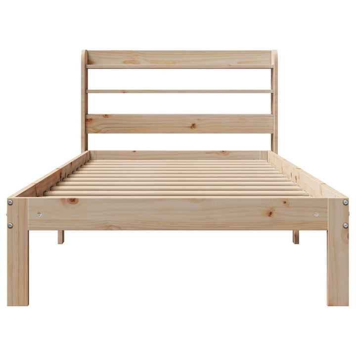 sengeramme med sengegavl 90x200 cm massivt fyrretræ