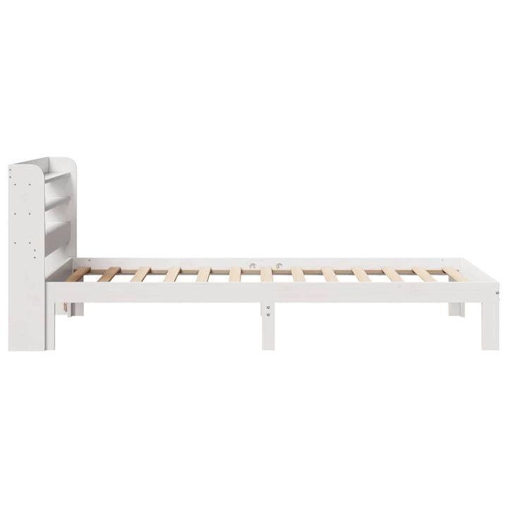 Sengeramme med hovedgærde uden madras Hvid 90x200 cm
