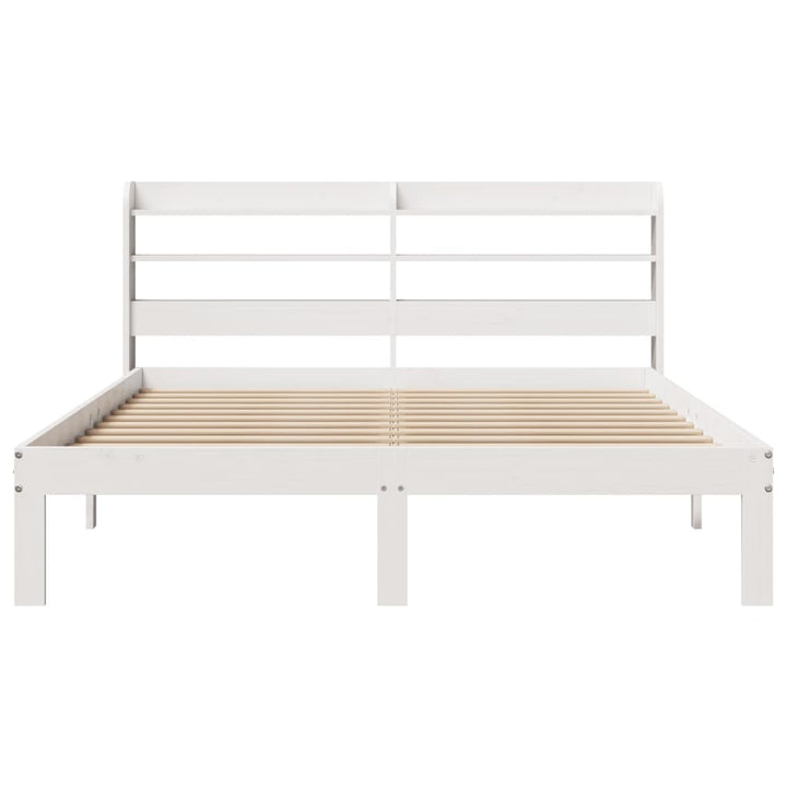 Sengeramme med hovedgærde uden madras Hvid 120x200 cm