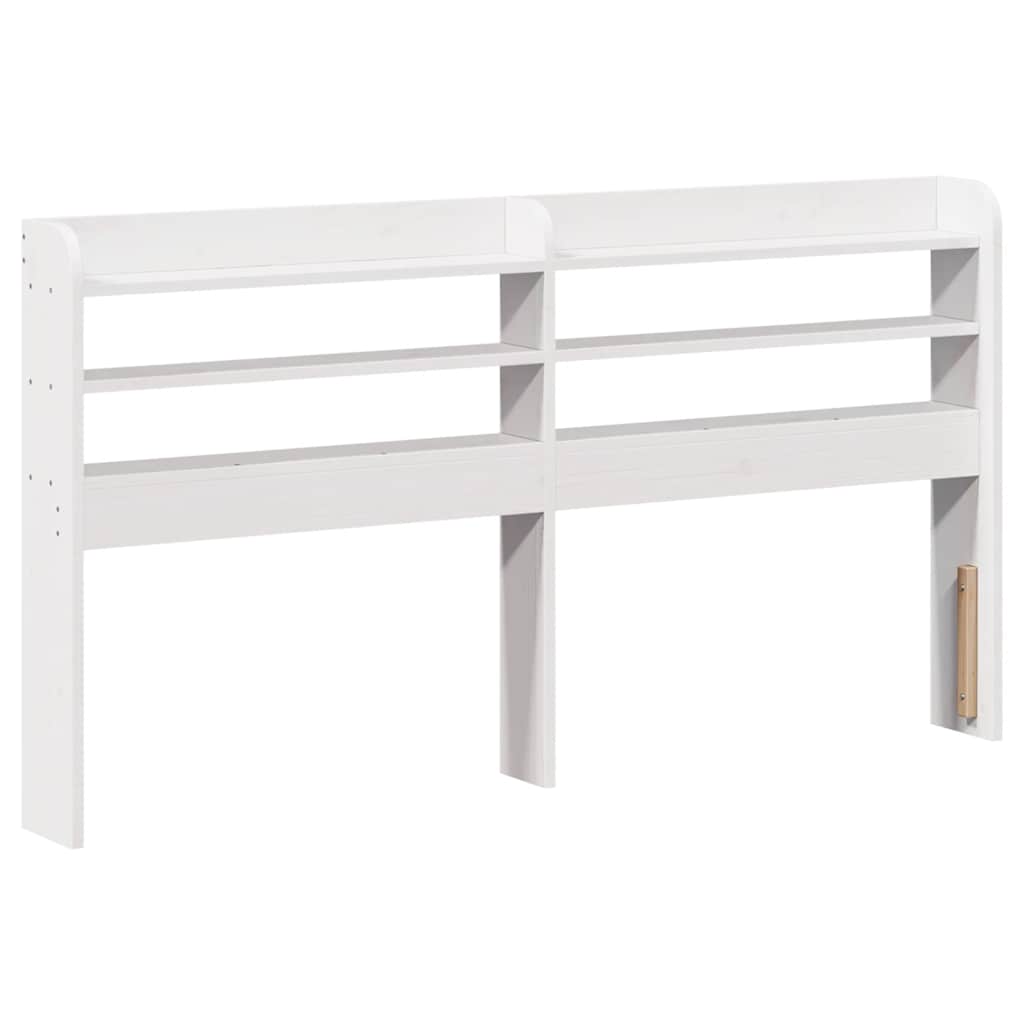 sengeramme med sengegavl 150x200 cm massivt fyrretræ hvid