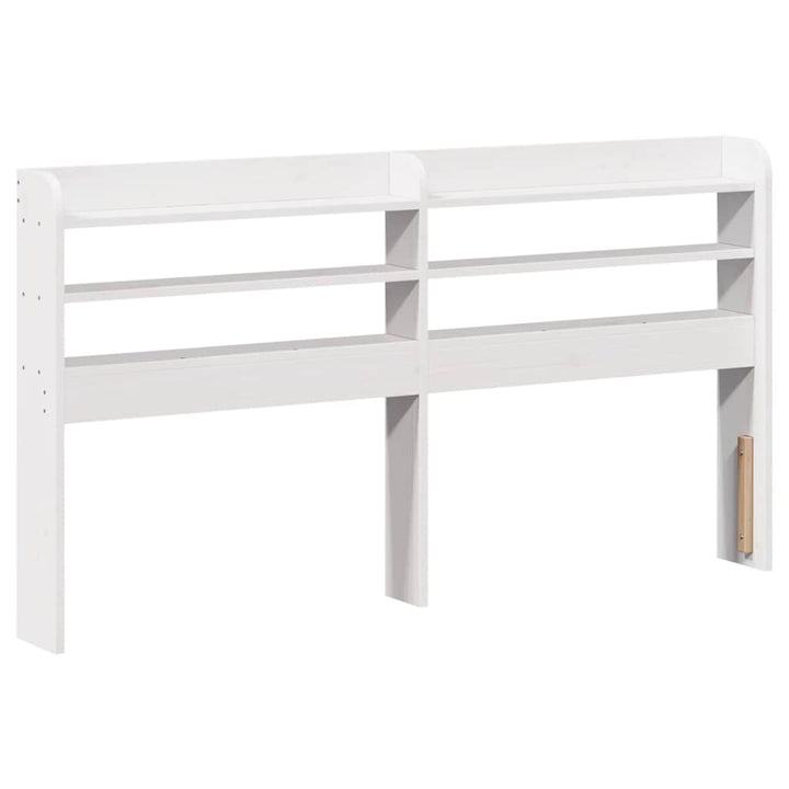 sengeramme med sengegavl 150x200 cm massivt fyrretræ hvid