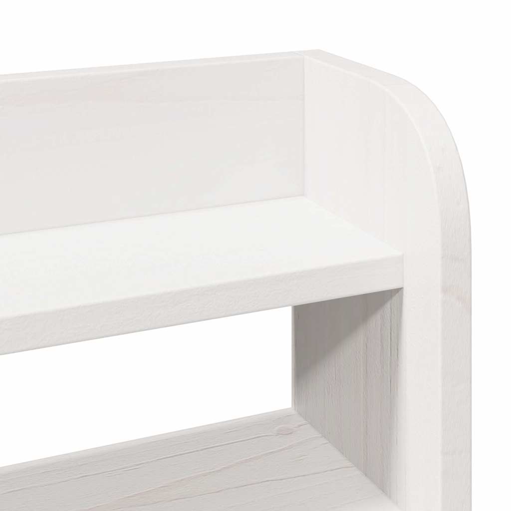 sengeramme med sengegavl 150x200 cm massivt fyrretræ hvid