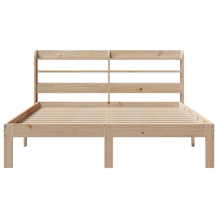 sengeramme med sengegavl 160x200 cm massivt fyrretræ
