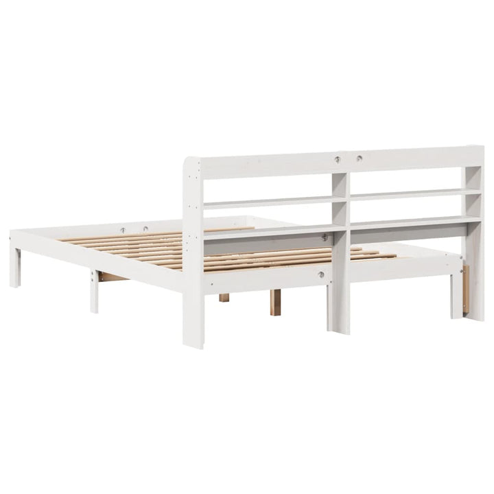 Sengeramme med hovedgærde uden madras Hvid 160x200 cm