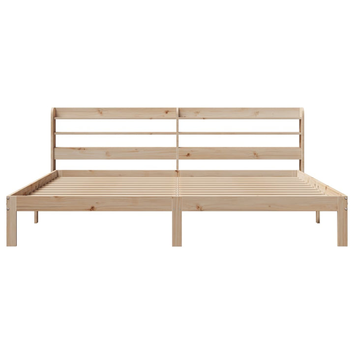 sengeramme med sengegavl 180x200 cm massivt fyrretræ