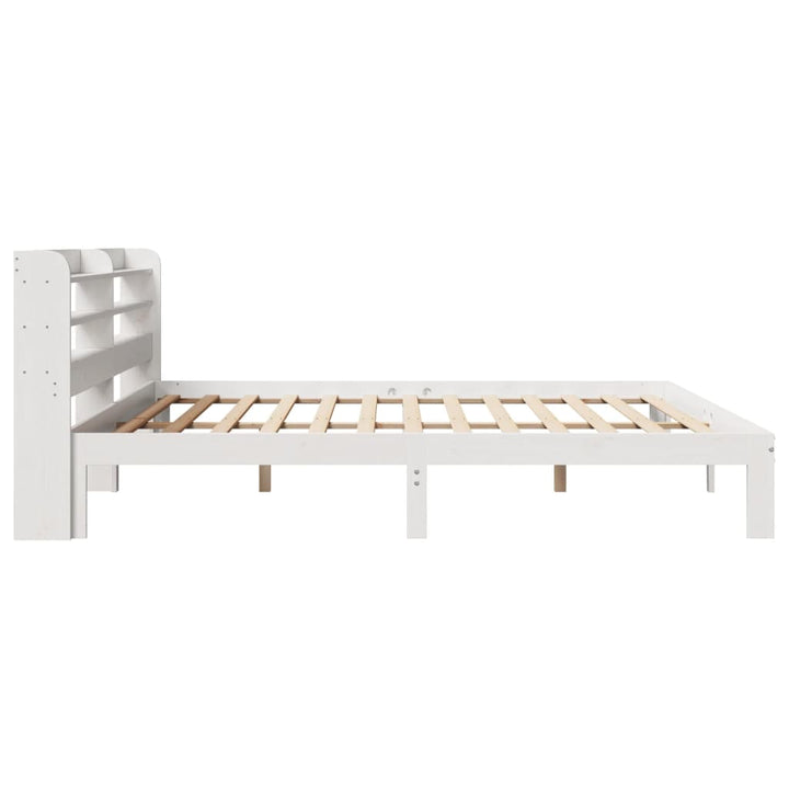 Sengeramme med hovedgærde uden madras Hvid 180x200 cm
