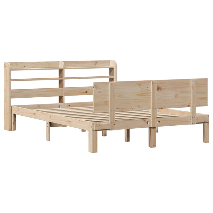 sengeramme med sengegavl 120x190 cm massivt fyrretræ