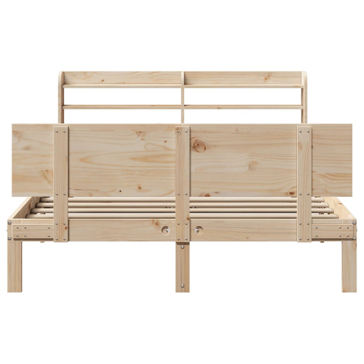 sengeramme med sengegavl 120x190 cm massivt fyrretræ