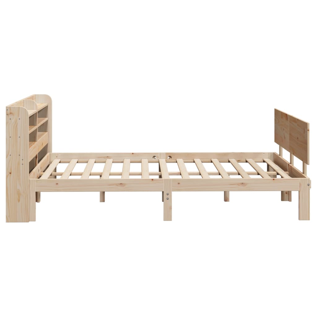 sengeramme med sengegavl 120x190 cm massivt fyrretræ