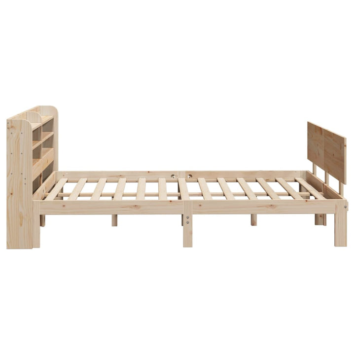 sengeramme med sengegavl 120x190 cm massivt fyrretræ