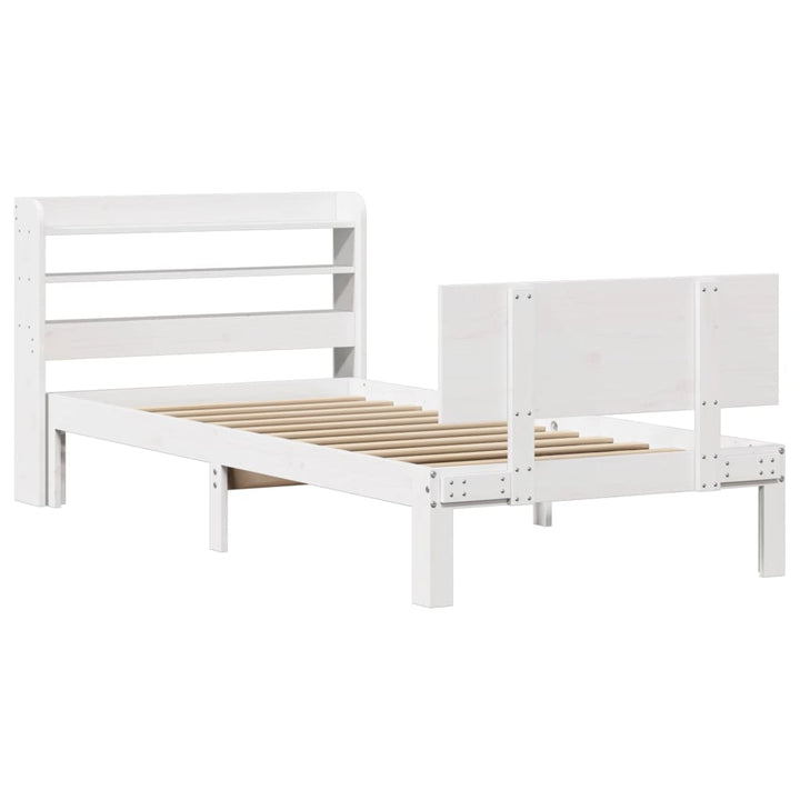 Sengeramme med hovedgærde uden madras Hvid 90x200 cm