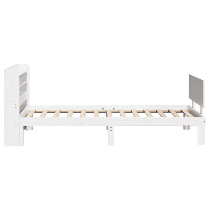 Sengeramme med hovedgærde uden madras Hvid 90x200 cm