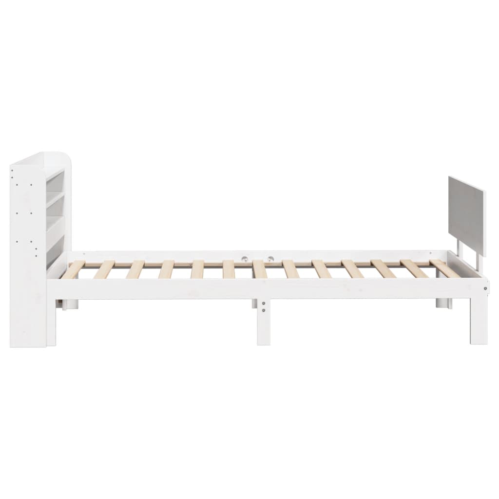 Sengeramme med hovedgærde uden madras Hvid 100x200 cm