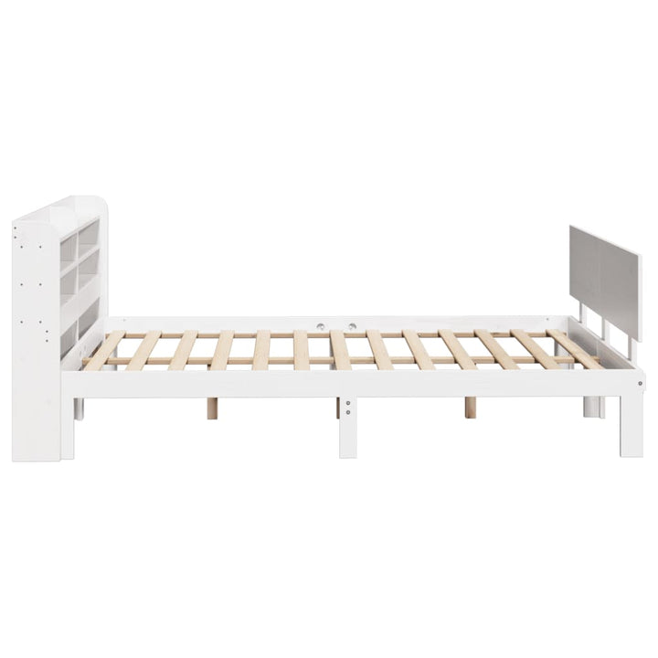 Sengeramme med hovedgærde uden madras Hvid 140x200 cm