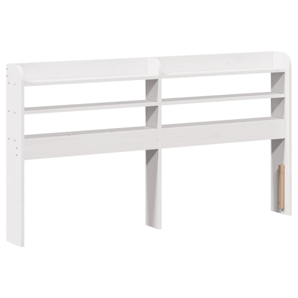 sengeramme med sengegavl 150x200 cm massivt fyrretræ hvid