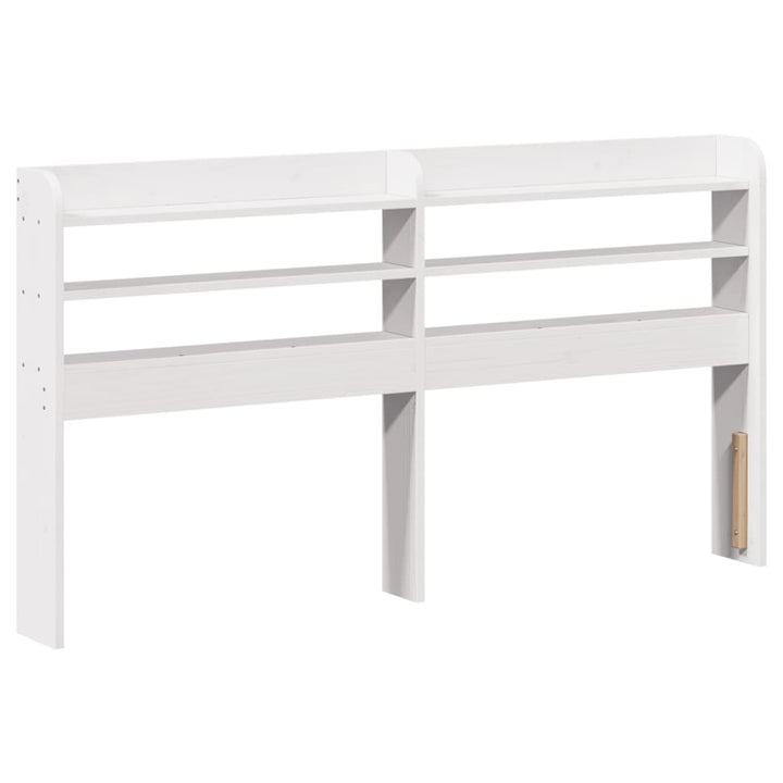 sengeramme med sengegavl 150x200 cm massivt fyrretræ hvid