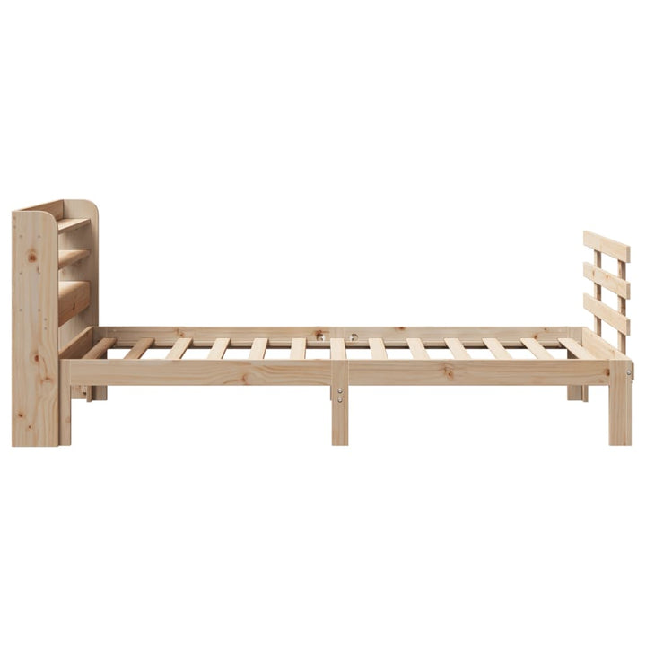 sengeramme med sengegavl 90x190 cm massivt fyrretræ