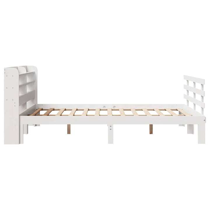 sengeramme med sengegavl 120x190 cm massivt fyrretræ hvid
