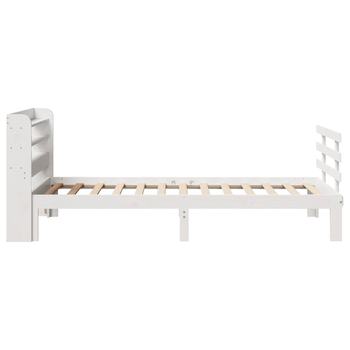 Sengeramme med hovedgærde uden madras Hvid 90x200 cm