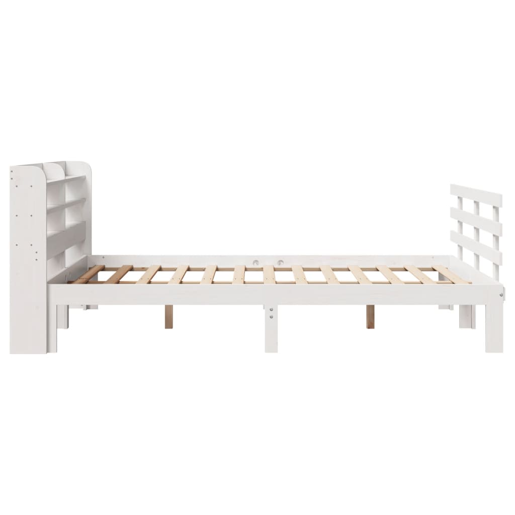 Sengeramme med hovedgærde uden madras Hvid 140x200 cm