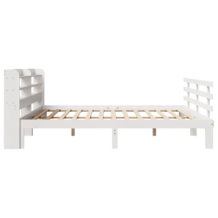 Sengeramme med hovedgærde uden madras Hvid 180x200 cm