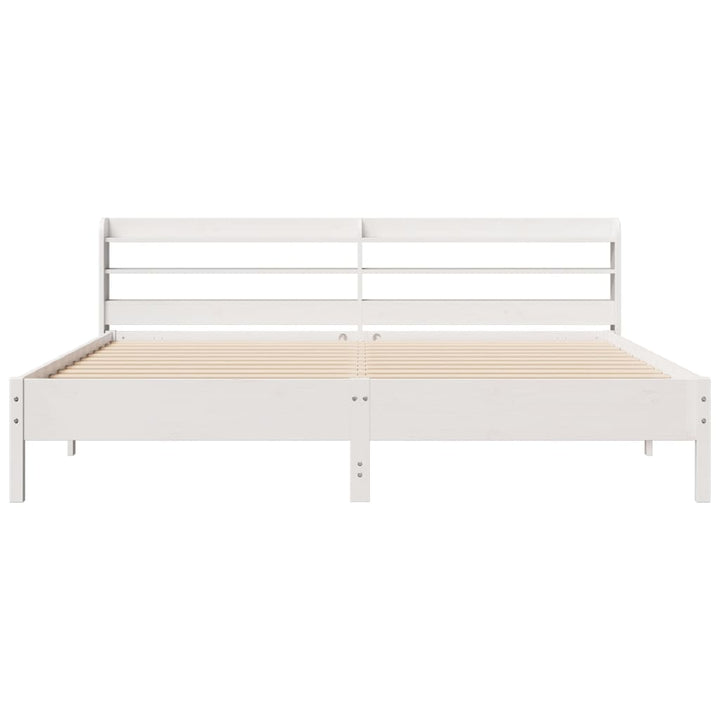 sengeramme uden madras 180x200 cm massivt fyrretræ hvid