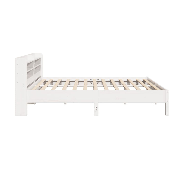 sengeramme uden madras 180x200 cm massivt fyrretræ hvid