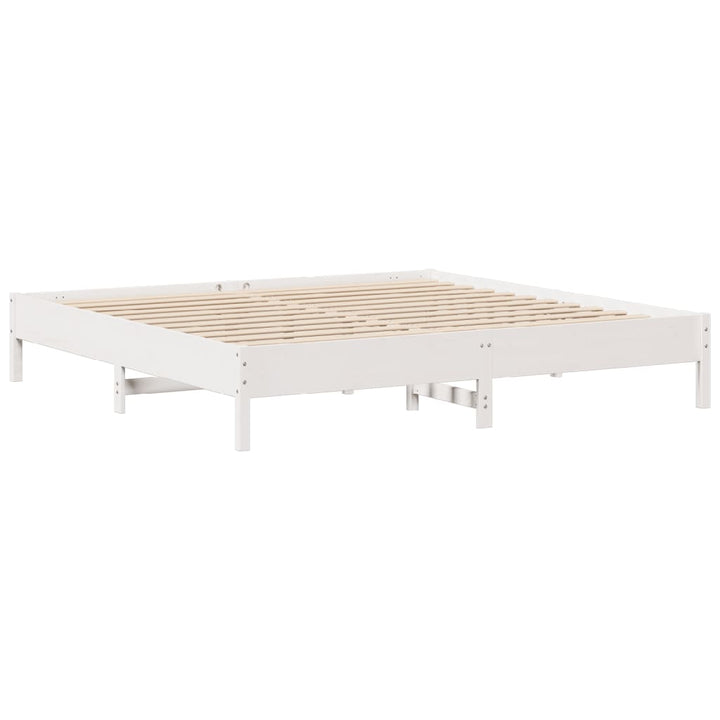 sengeramme uden madras 180x200 cm massivt fyrretræ hvid