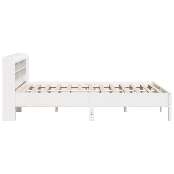 sengeramme uden madras 160x200 cm massivt fyrretræ hvid