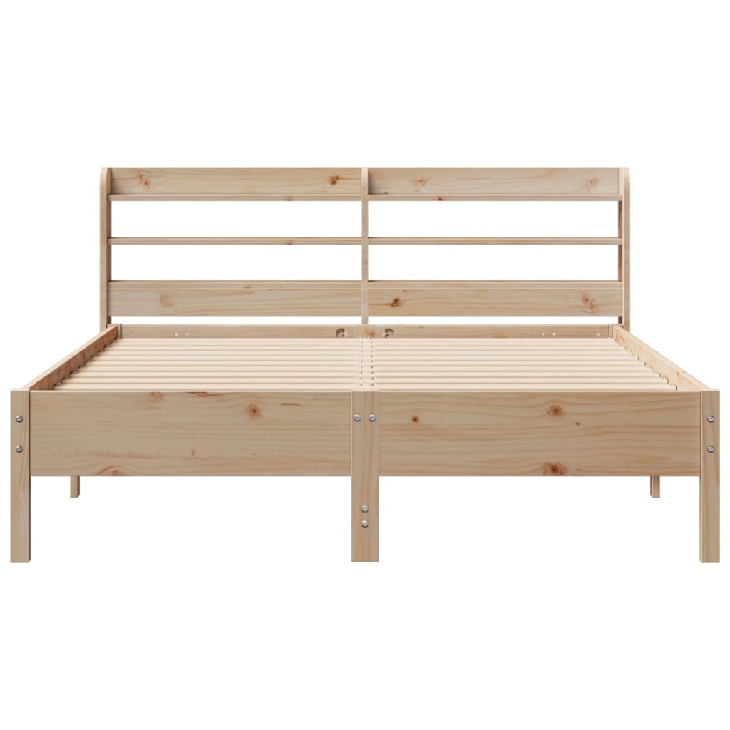 sengeramme uden madras 150x200 cm massivt fyrretræ