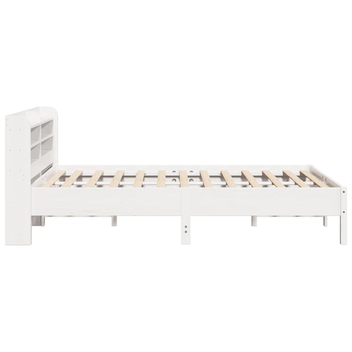 sengeramme uden madras 140x200 cm massivt fyrretræ hvid