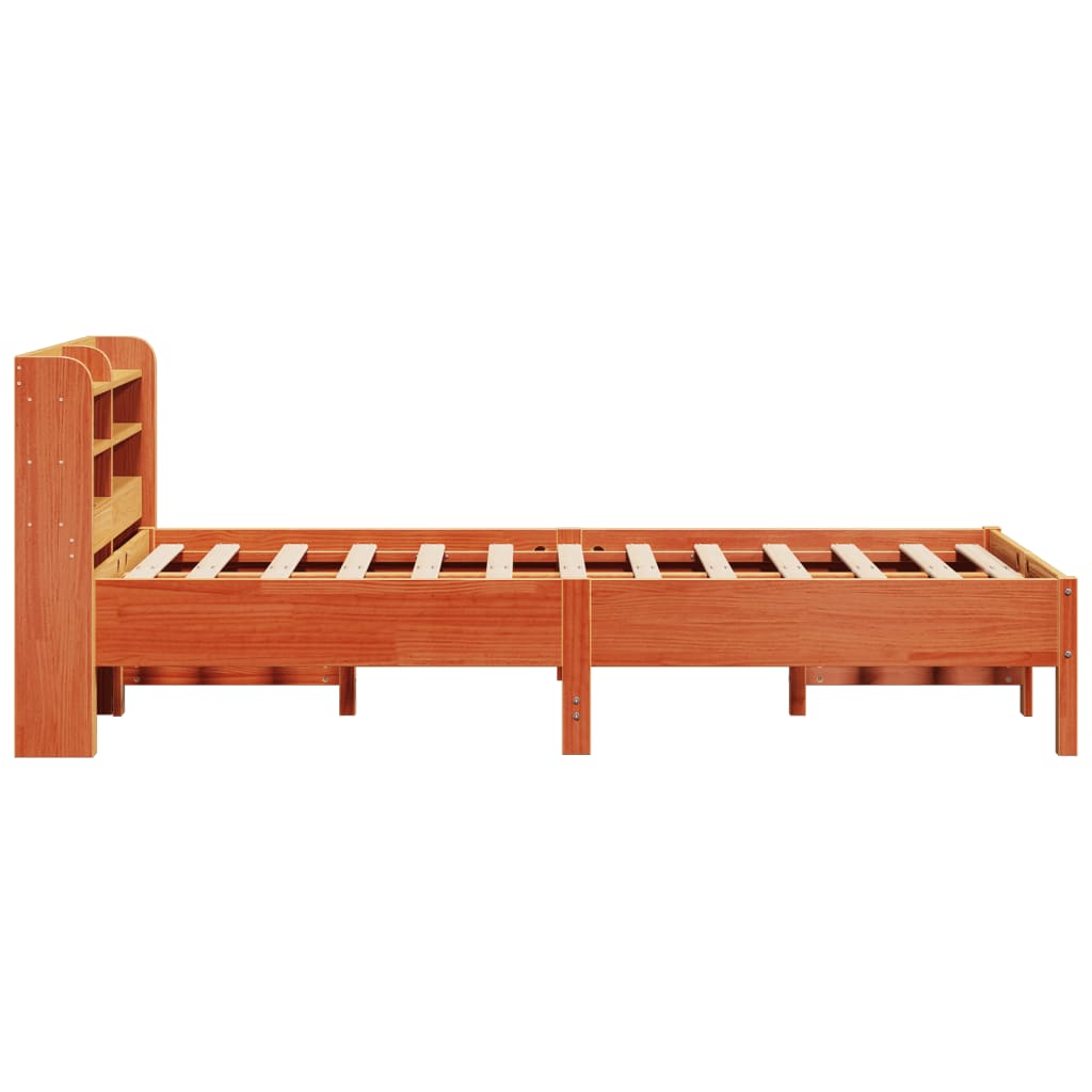 sengeramme uden madras 120x200 cm massivt fyrretræ gyldenbrun