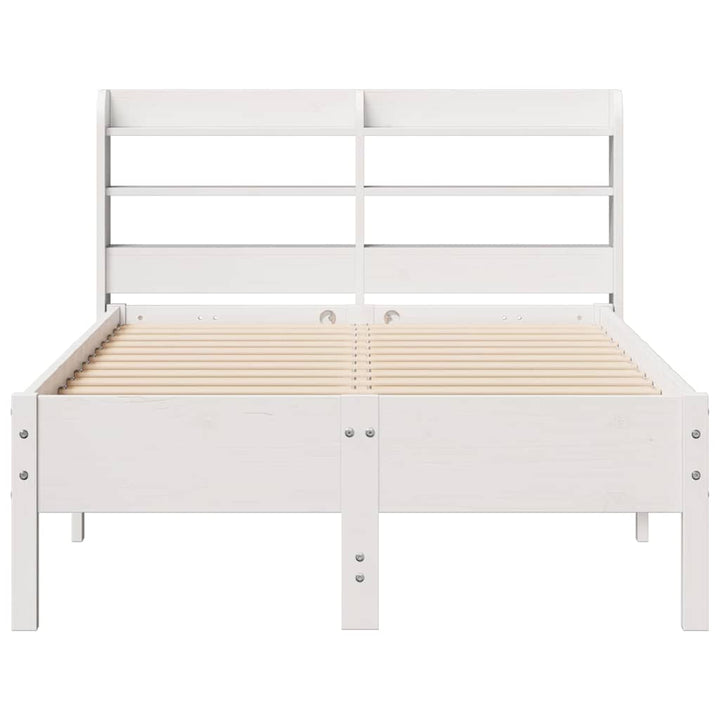 sengeramme uden madras 100x200 cm massivt fyrretræ hvid