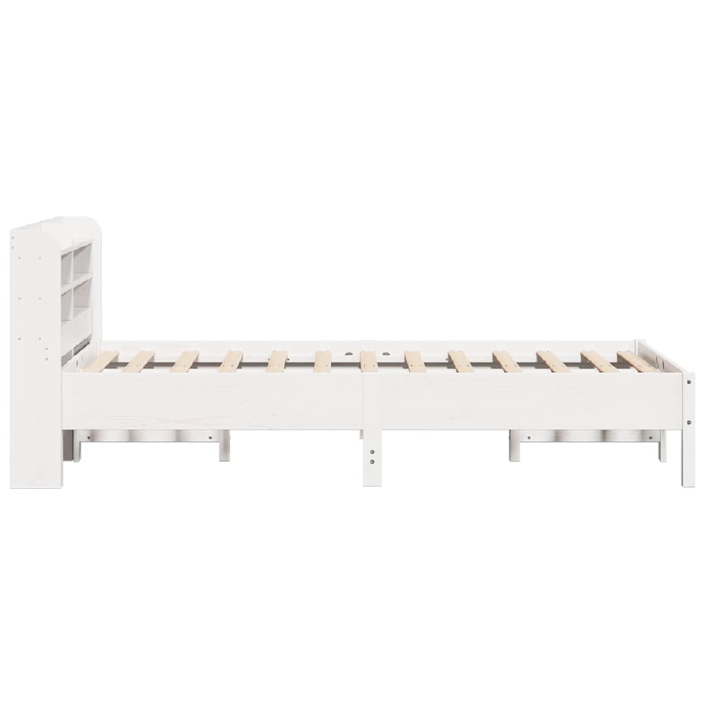 sengeramme uden madras 100x200 cm massivt fyrretræ hvid
