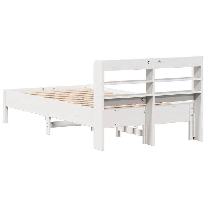 sengeramme uden madras 100x200 cm massivt fyrretræ hvid