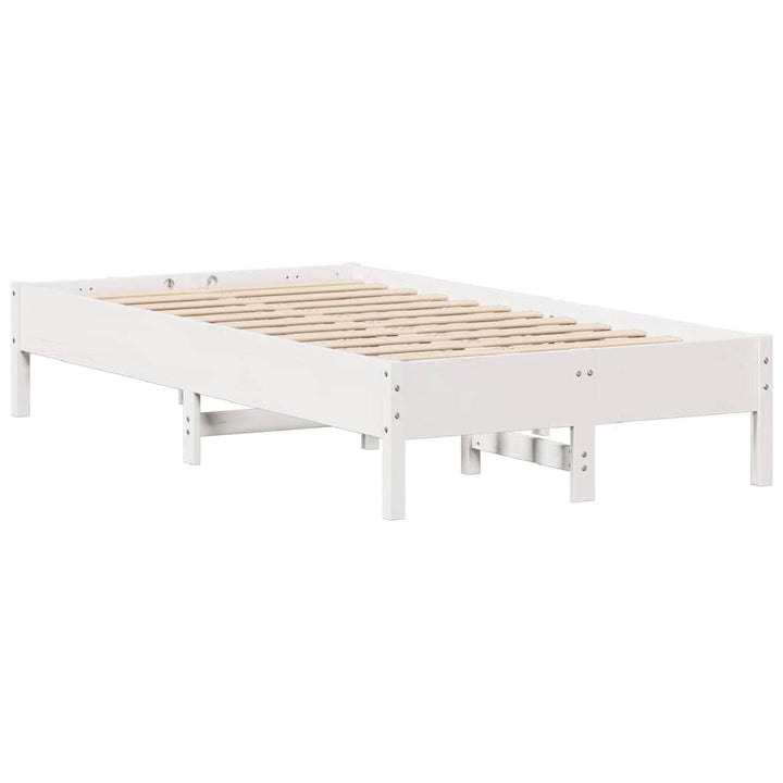 sengeramme uden madras 100x200 cm massivt fyrretræ hvid